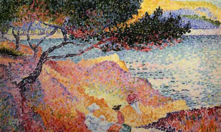Henri Edmond Cross, Baie de Cavalière ou La plage de Saint-Clair, 1906 -1907, Huile sur toile